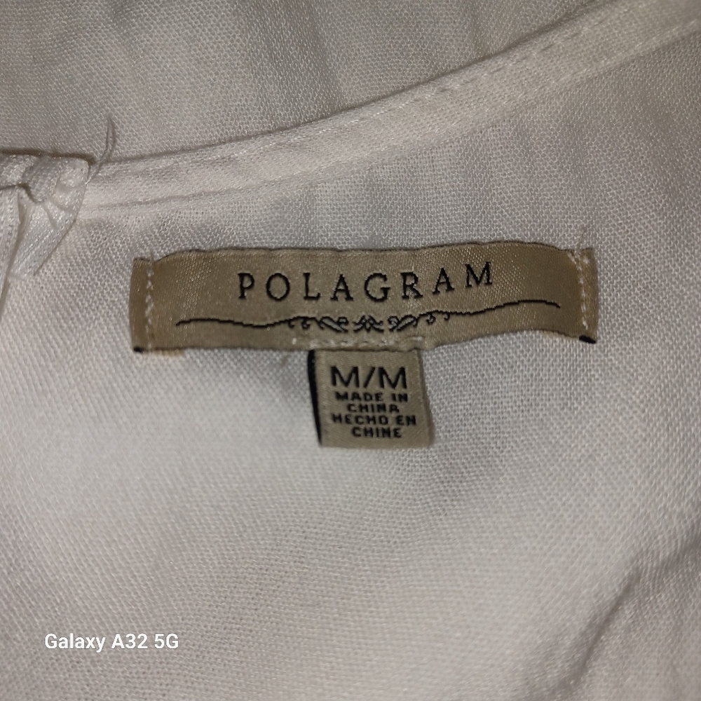 Polagram Women Size M White Dress with Pink and Blue Embroidery - Picture 2 of 15